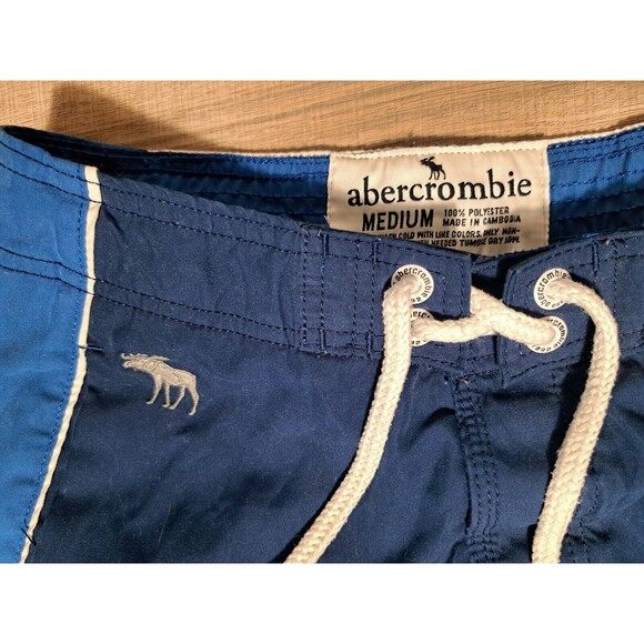 Abercrombie Kids Boys Board Swim Blue Shorts Bermudas- Lined- Size Medium - Picture 2 of 11